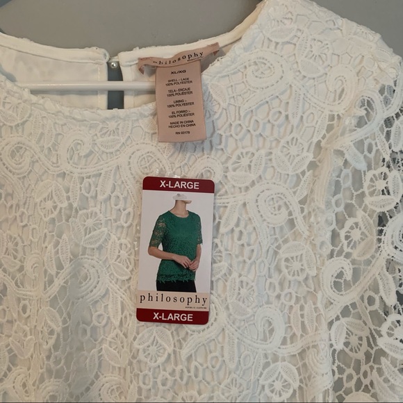 NWT White Lace Top - Picture 4 of 4